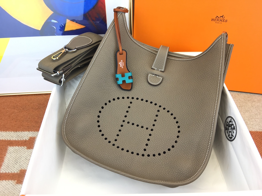 에르메스 에블린16 그레이 은장 끌레망스 가죽